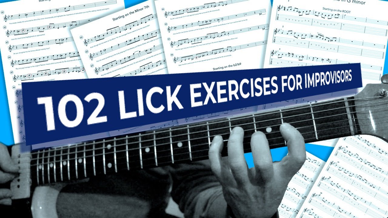 102 minor Guitar @sax  lick exercises for Jazz improvisors + tab