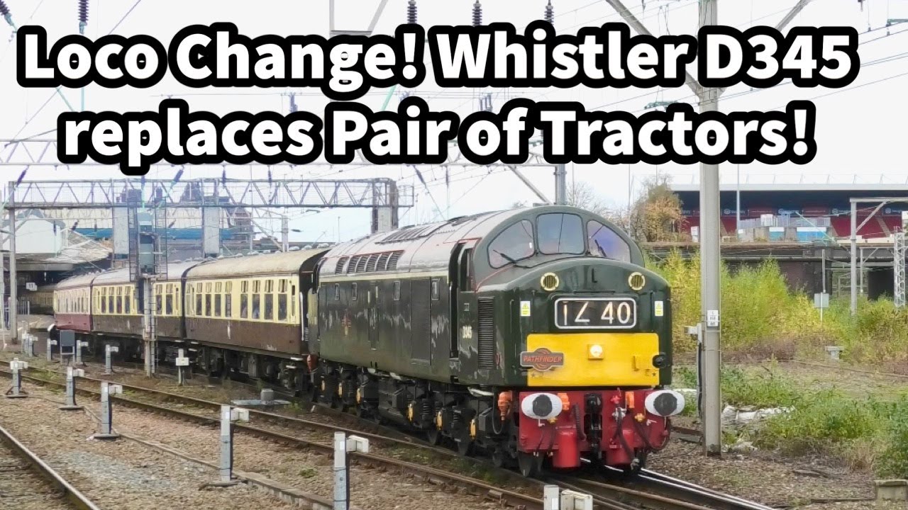 LOCO CHANGE! D345/40145 Replaces Pair of Class 37's on The Whistling Geordie at Crewe! 12/11/22