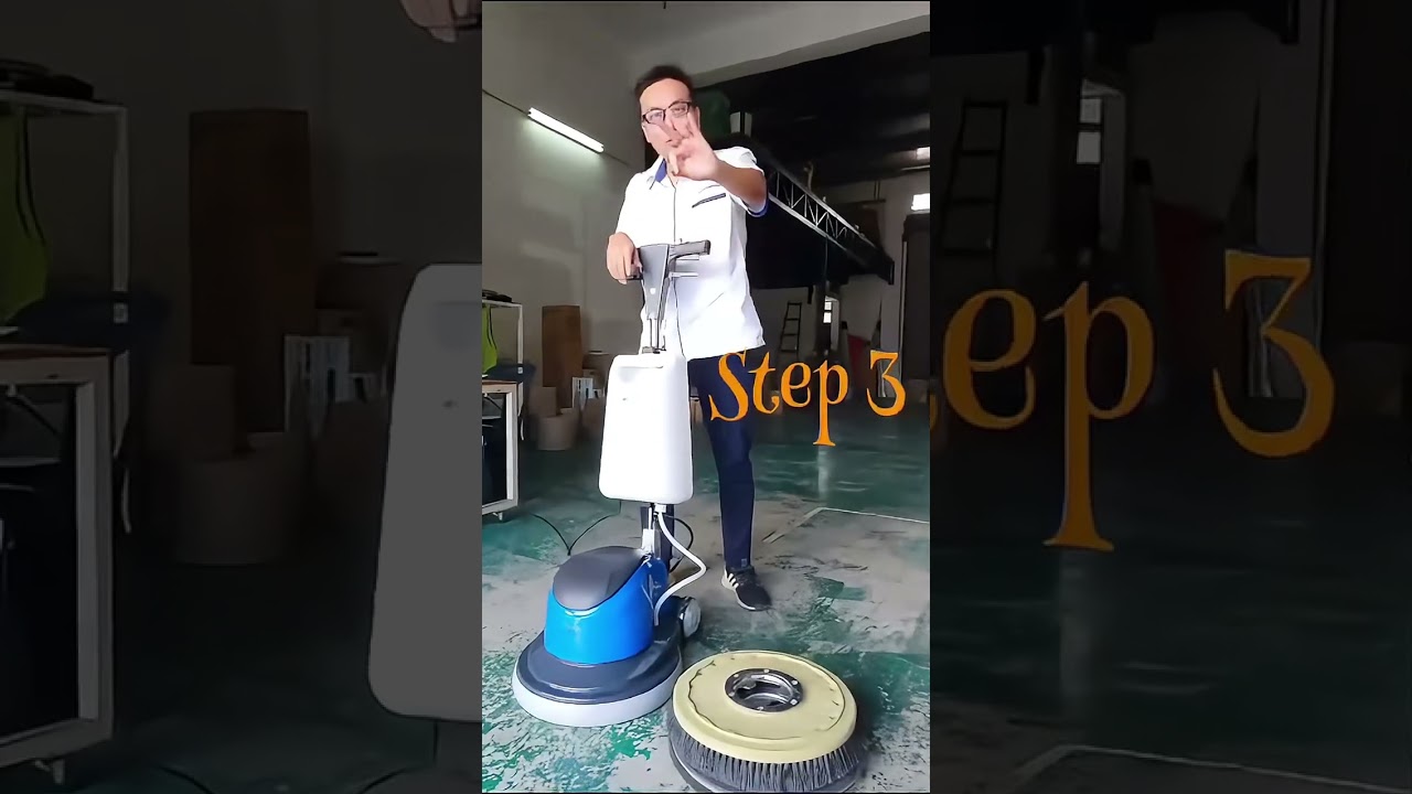 How to use a scrubbing machine.