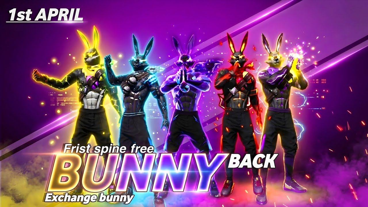 All Bunny back 💥 Purple  Bundle, Golden Shade 🤯🥳| free fire new event | ff new event