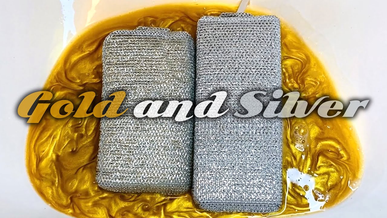 ASMR Sponge Squeeze 13.Gold and Silver