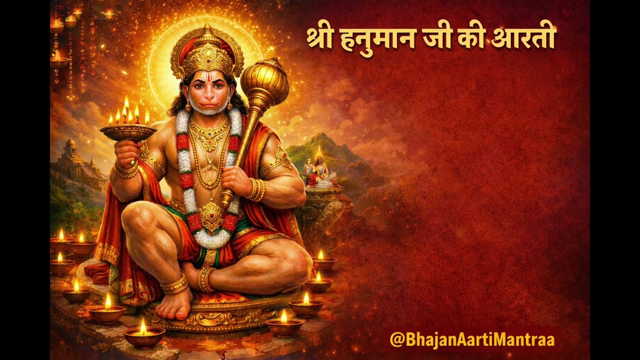 श्री हनुमान जी की आरती 🙏 | संकट मोचन हनुमान आरती | Hanuman Aarti | Hanuman Bhajan | जय हनुमान