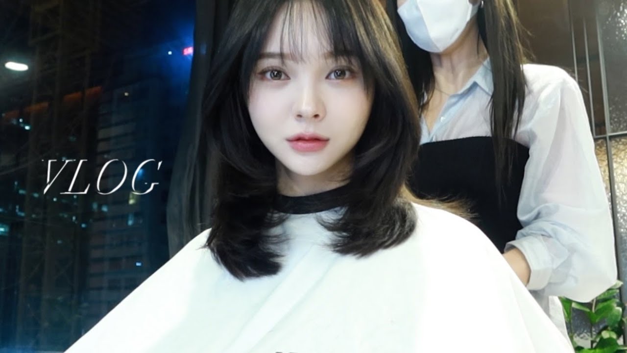 인생머리 찾았어요 .. 중단발 레이어드컷 & 시스루뱅 조화 성공✨ (+ 톤다운염색)