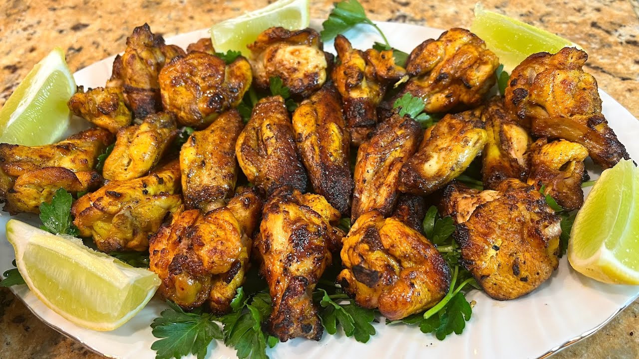Persian Style Chicken Wings (Ball'e Joojeh Kabob) - Cooking with Yousef
