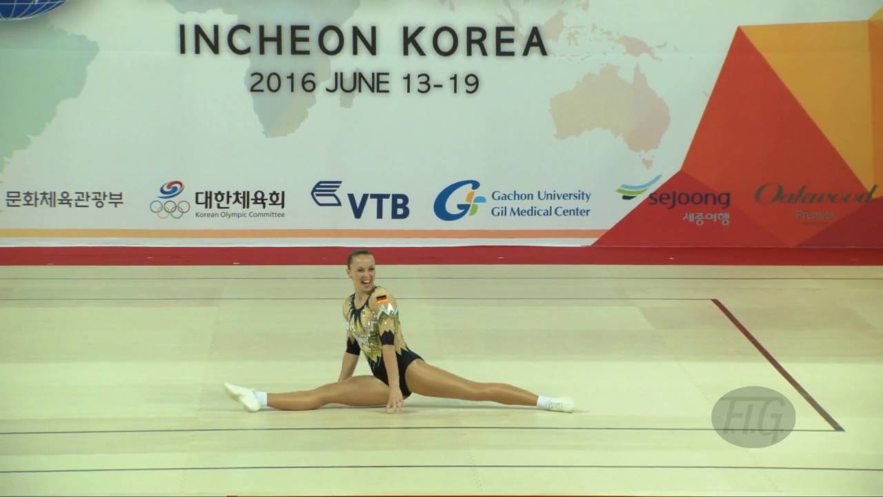 JUNG Amelie (GER) - 2016 Aerobic Worlds, Incheon (KOR) - Qualifications Individual Women