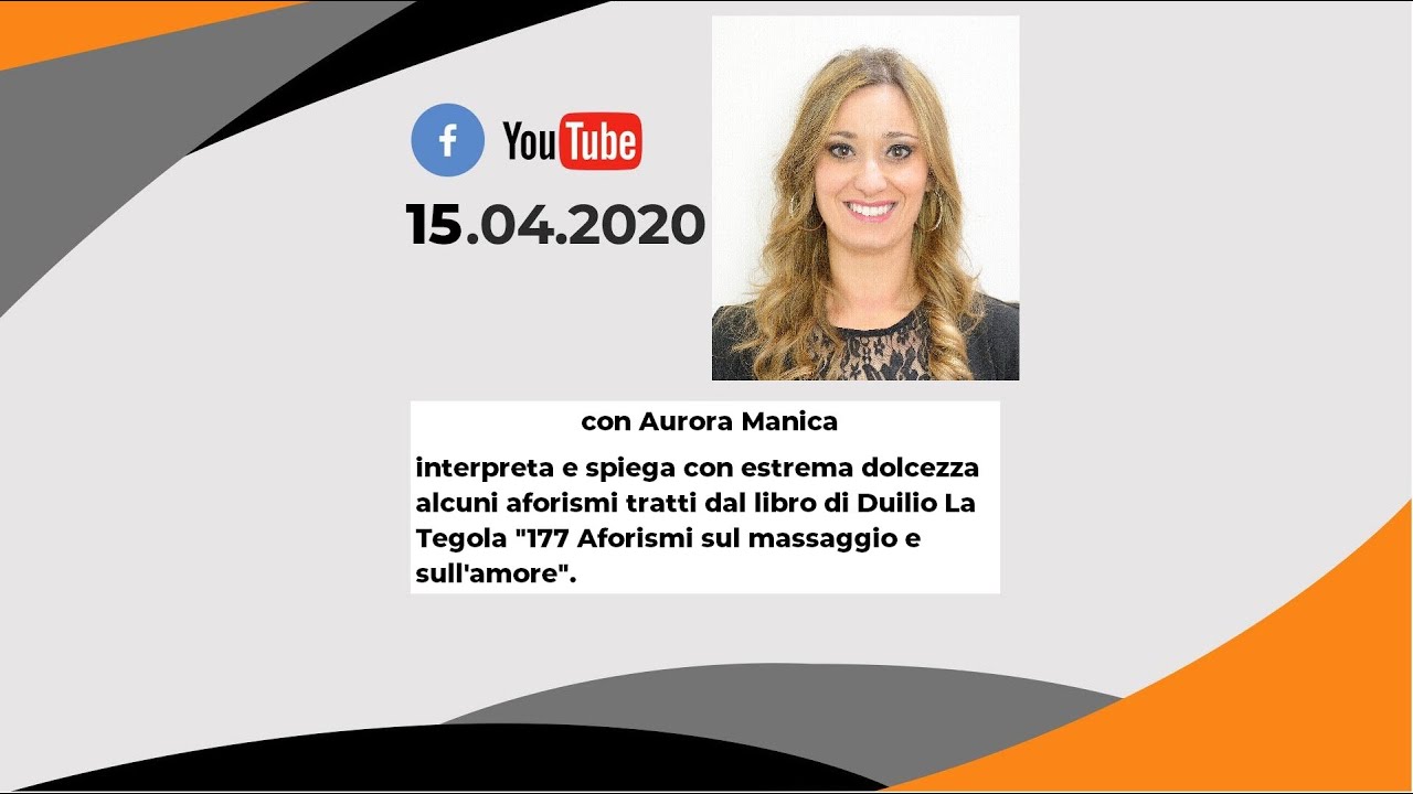 AURORA MANICA, Dir. Regionale Diabasi, racconta gli aforismi di DUILIO LA TEGOLA #DIABASIÈCONVOI