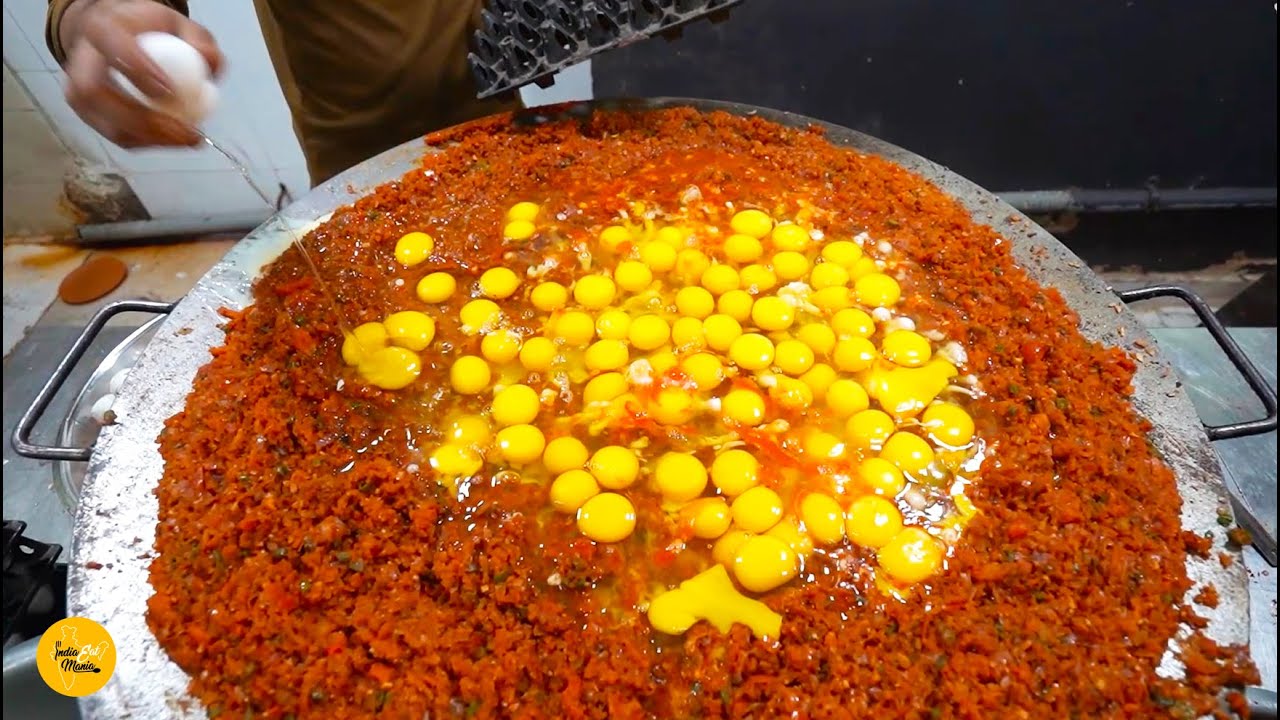 250 Eggs Biggest Anda Bhurji Making In Mumbai Rs. 120/- Only l Mumbai Street Food
