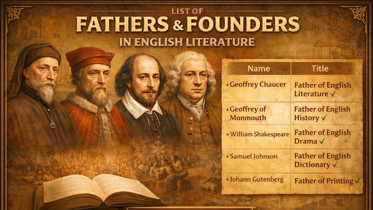 List of Fathers & Founders in literature and linguistics | English lecturers preparation 