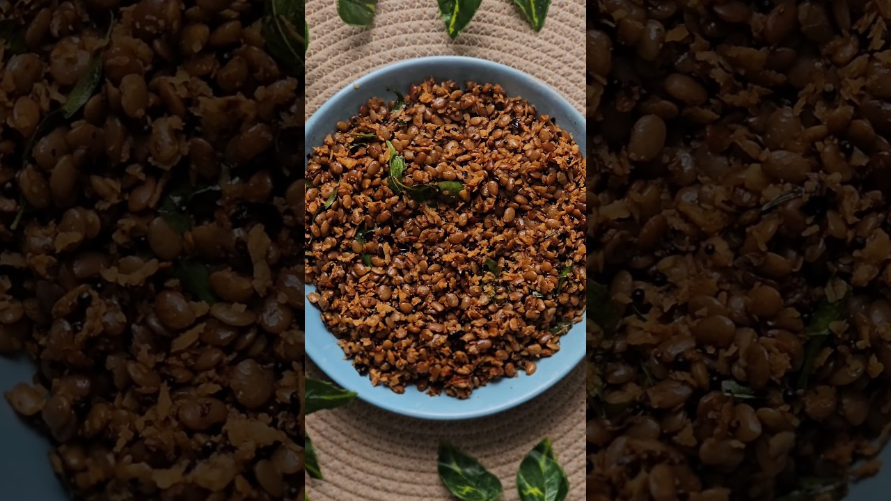 Muthira Thoran Recipe🤤👌 | Healthy Horse Gram Upperi Kerala Style #keralafood #thoran #cookingshorts