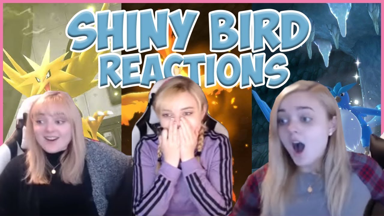 Lets Go SHINY LEGENDARY BIRD LIVE reactions! Shiny Articuno, Zapdos, and Moltres!