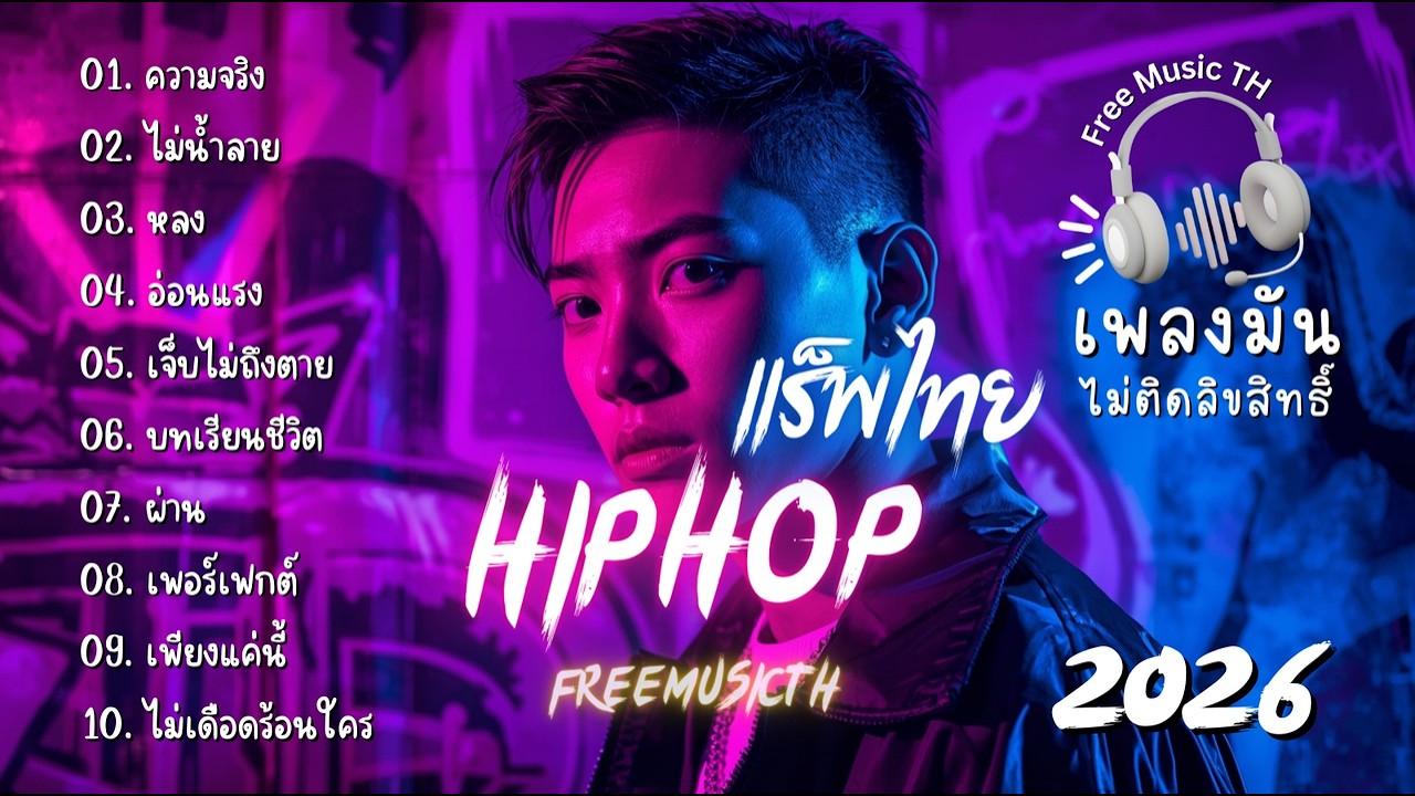 เพลงแร็พไทยมันๆ 2026 🔥 Hip Hop ฟรีไม่ติดลิขสิทธิ์ | ใช้ทำคลิปได้ (FreeMusicTH)