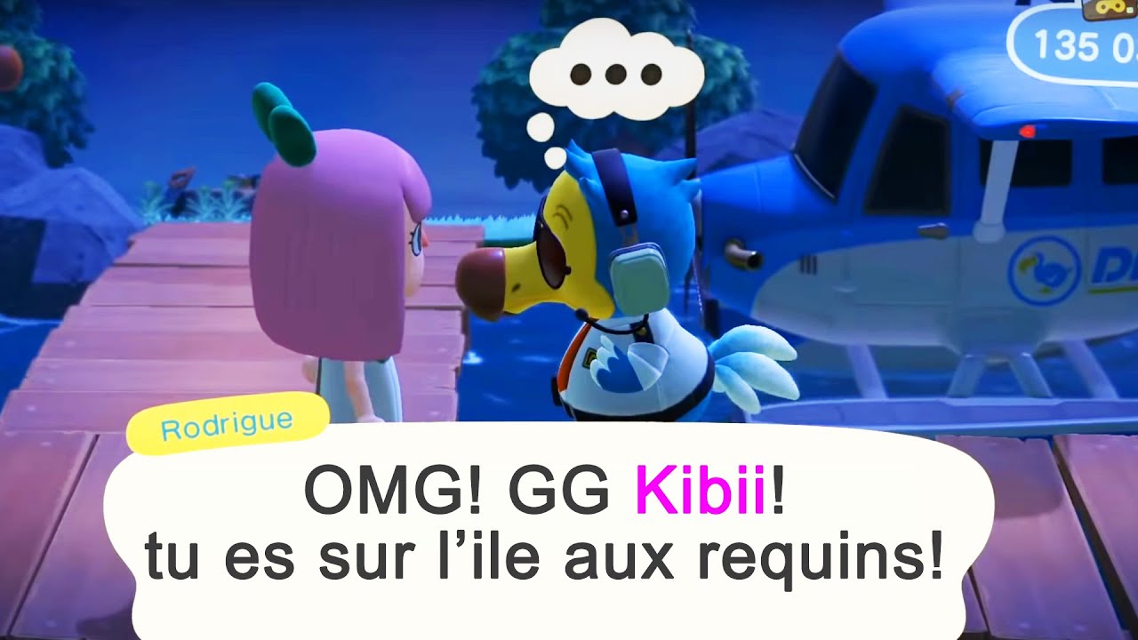MISSCLICK de L'ILE AUX REQUINS (souvenir) ANIMAL CROSSING NEW HORIZONS LIVE ACNH FR
