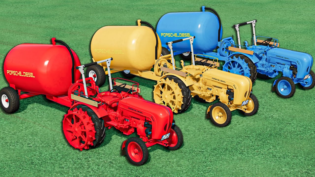 WORK with Colors - SLURRY SPREADING with Mini Tractors ! Farming Simulator 22
