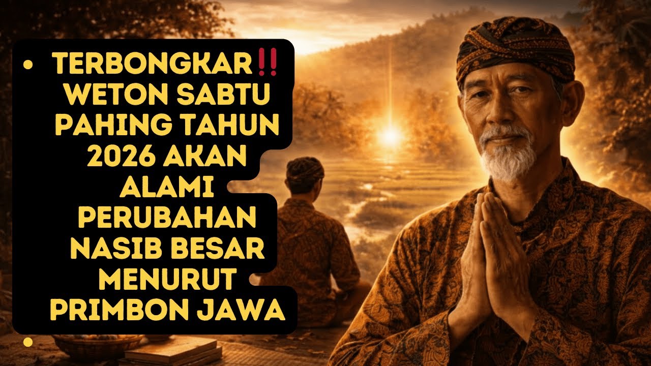Weton Sabtu Pahing Diguncang 2026‼️ Ramalan Primbon Kuno Terbukti, Keajaiban Besar Turun Mendadak