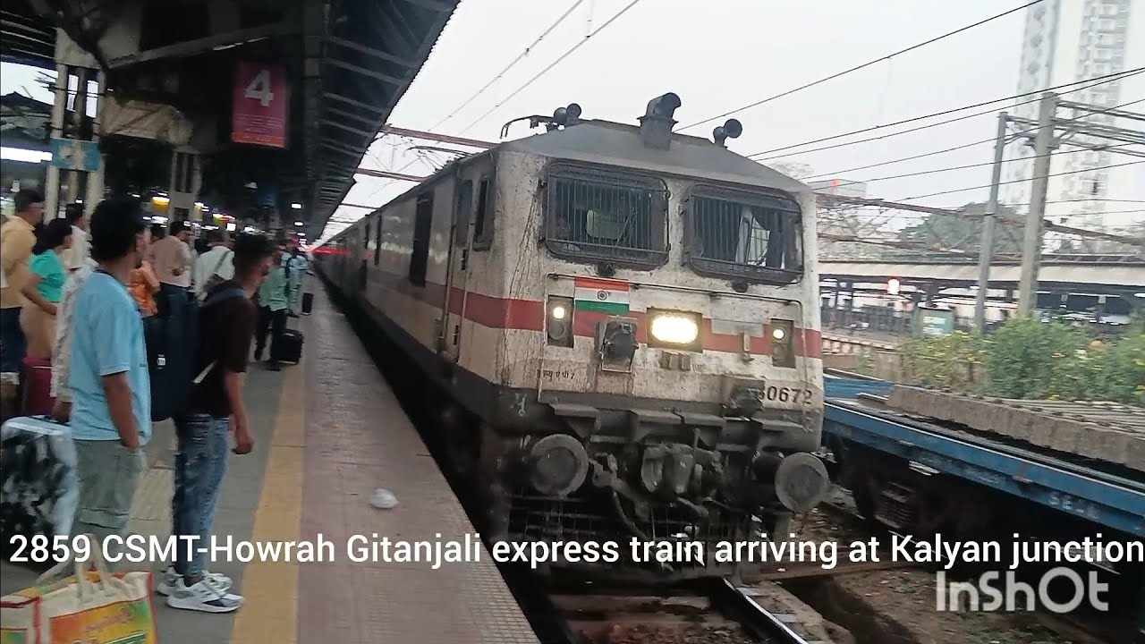 12859 Gitanjali Express Ariving & Dparting Kalyan Junction | Powerful Superfast Train l Indian rail