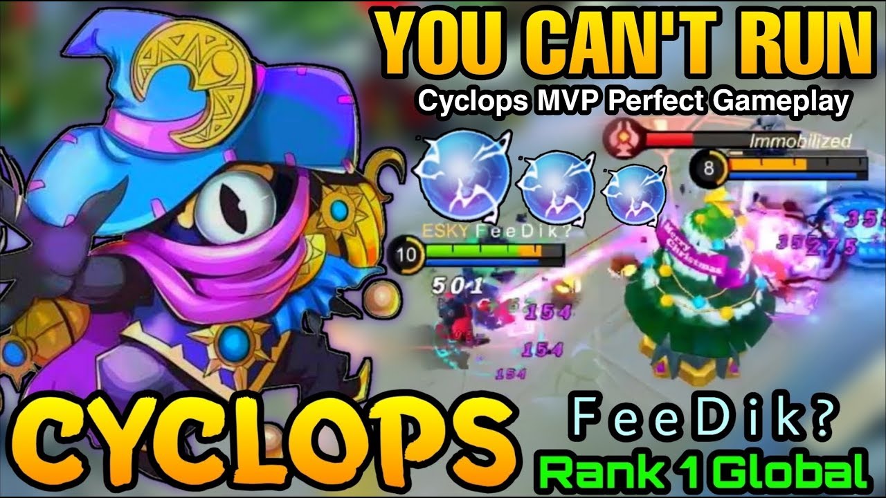 Cyclops MVP Perfect Plays - Top 1 Global Cyclops F e e D i k ?  - Mobile Legends