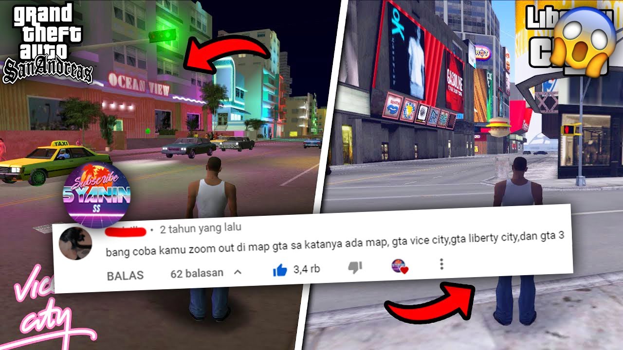 BONGKAR Misteri & Eksperimen Pergi Ke VICE CITY & LIBERTY CITY di GTA San Andreas Rahasia Easter Egg