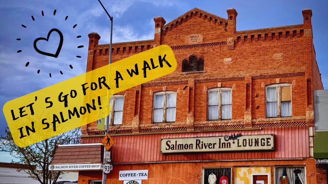 Salmon Idaho 4K - Silent Walking Tour of Historic Downtown | Small Town America | No Talking