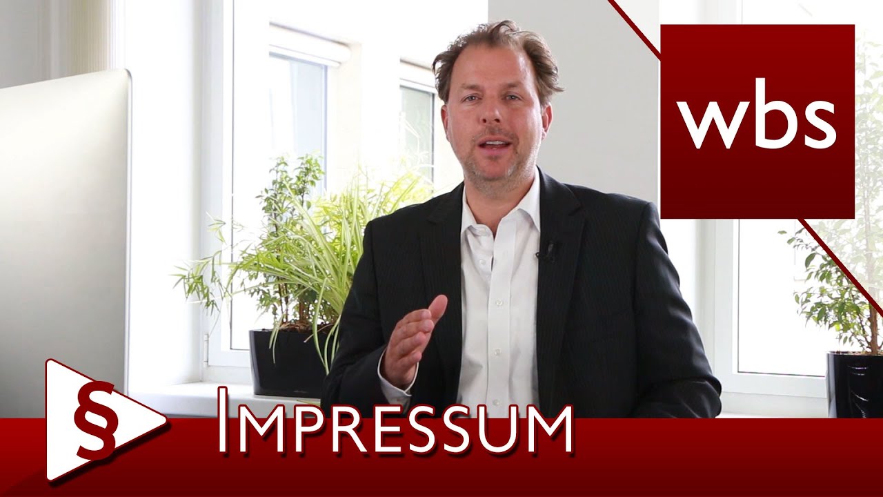 Recht für YouTuber: Was muss in ein Impressum? | Kanzlei WBS