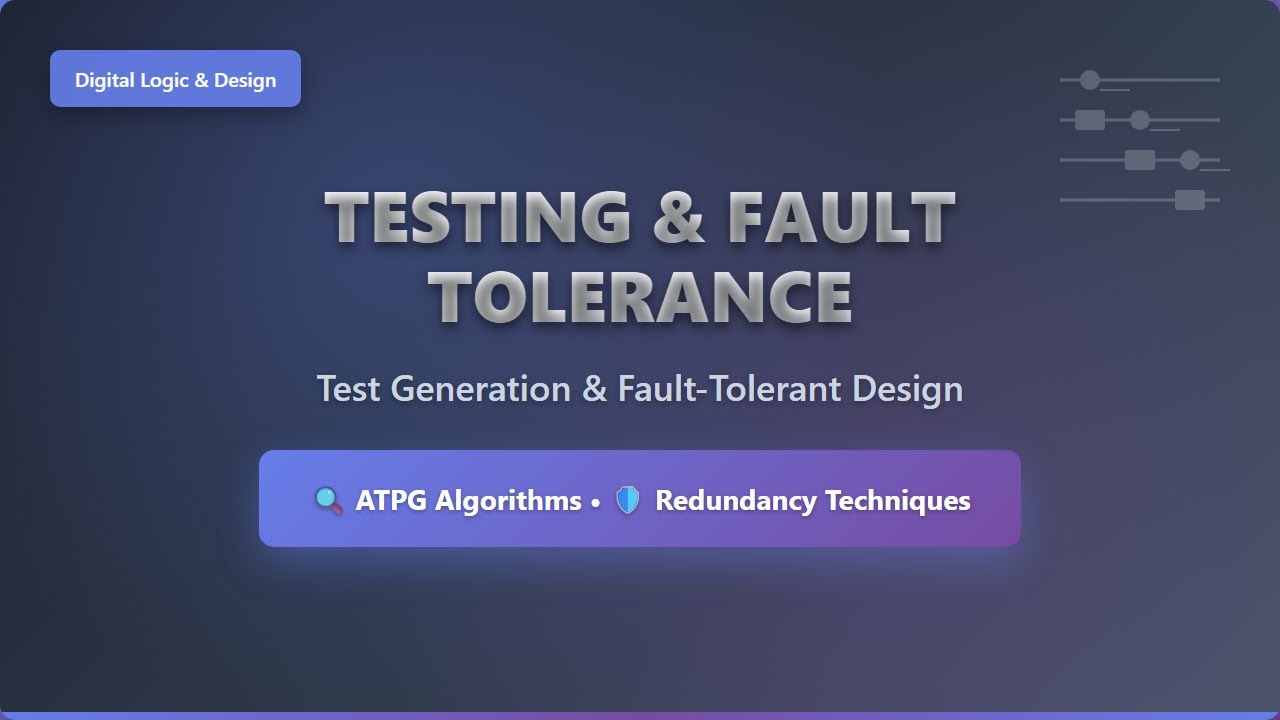 Testing and Fault Tolerance in Digital Logic: Beginner's Guide