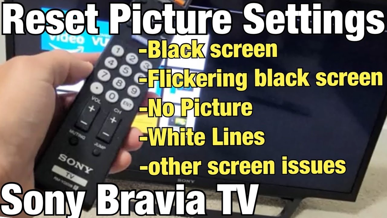 Телевизор Sony Bravia: как сбросить настройки изображения (черный экран, мерцающий черный экран, ...