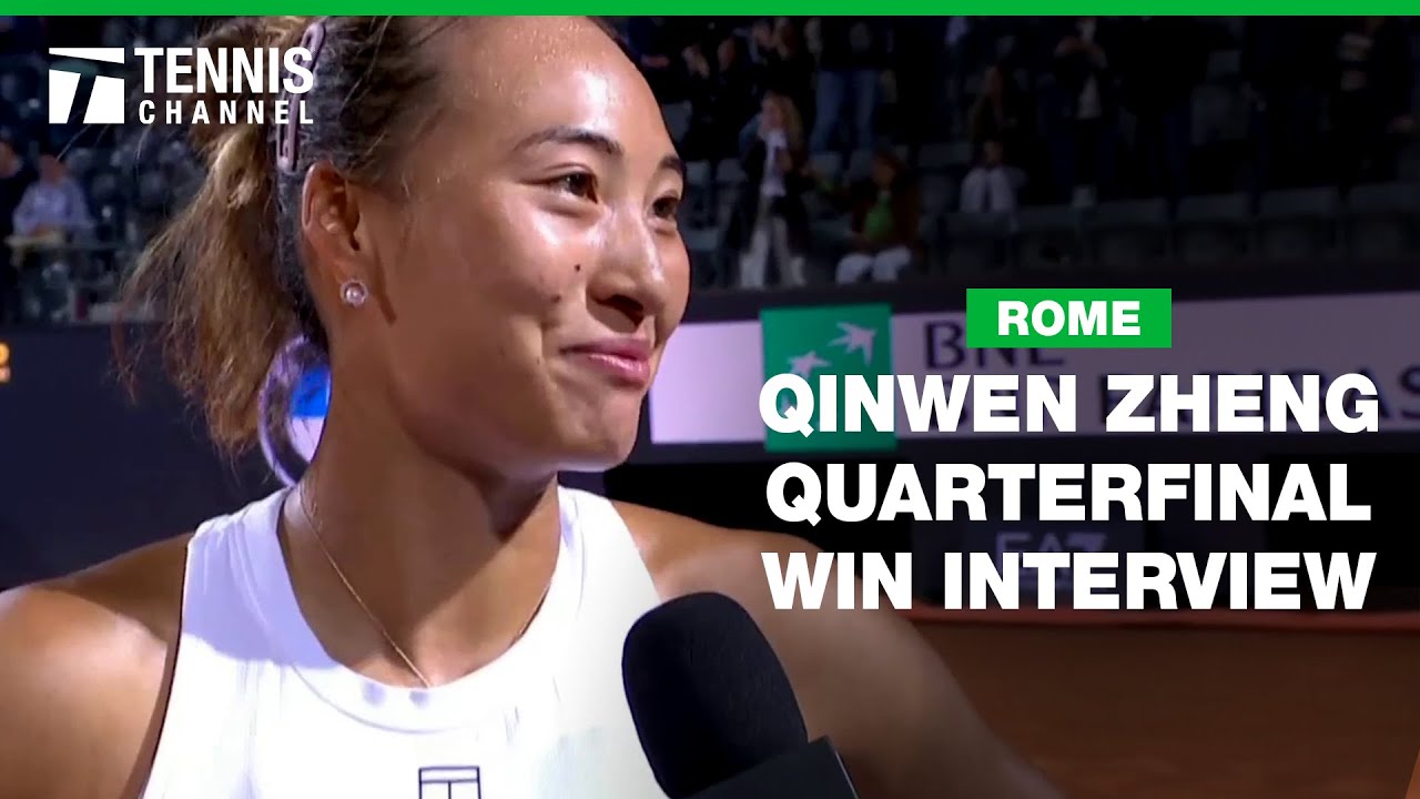 Qinwen Zheng reacts to scoring FIRST win over Sabalenka | 2025 Rome