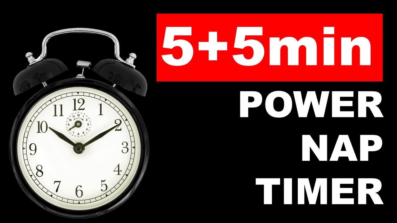 5+5 Minute Power Nap Timer ⏰ |  Silent Screen with Alarm 