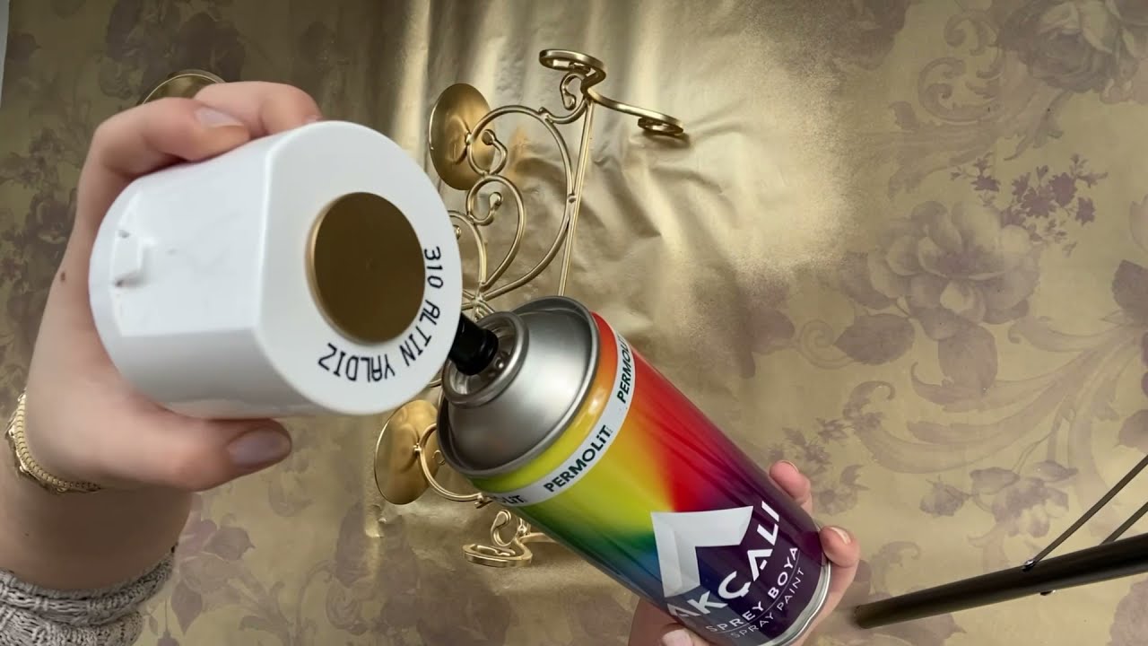 20 TL’ye Gold Aksesuar Yaptım ✨| Kendin Yap | DIY | Akçalı Sprey Boya 🎨