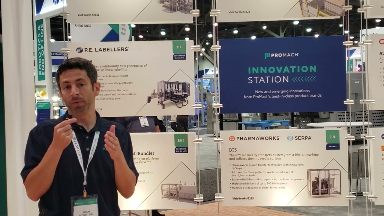 Adam Rosenthal discusses the BTS Blister Transfer System at Pack Expo 2023