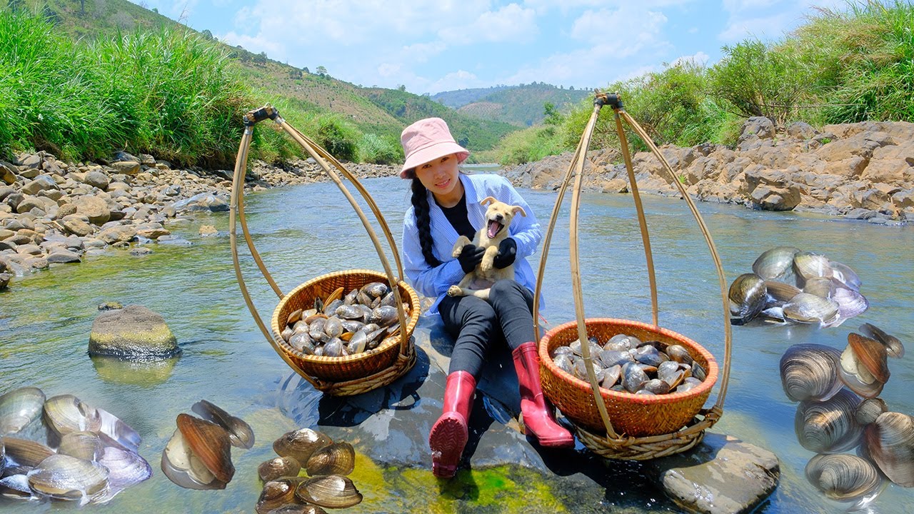 Harvest Giant Clams from the River to Sell at the Market, Plant Pine Trees for the Grounds.