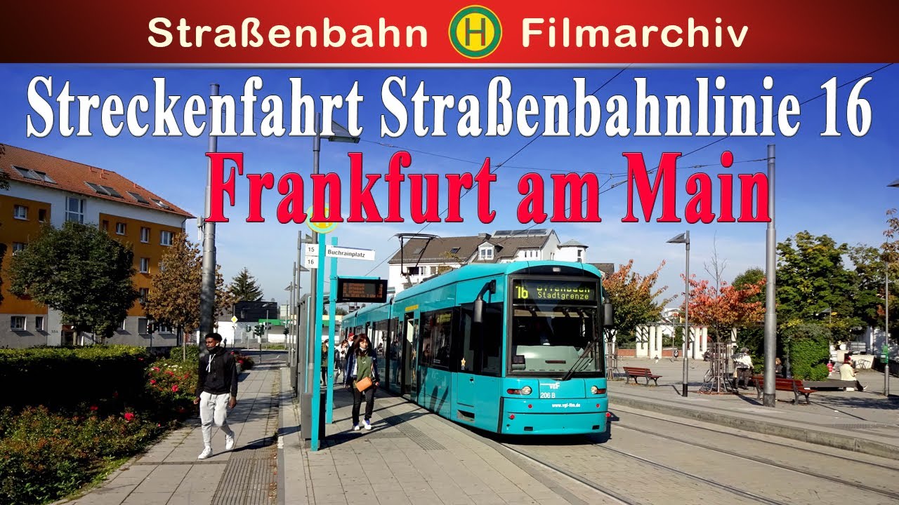 Streckenfahrt Straßenbahnlinie 16 Frankfurt Main   || Historische Originalaufnahmen | Dokumentation