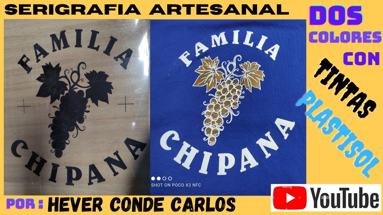 SERIGRAFIA, ESTAMPADO A DOS COLORES CON PLASTISOLES