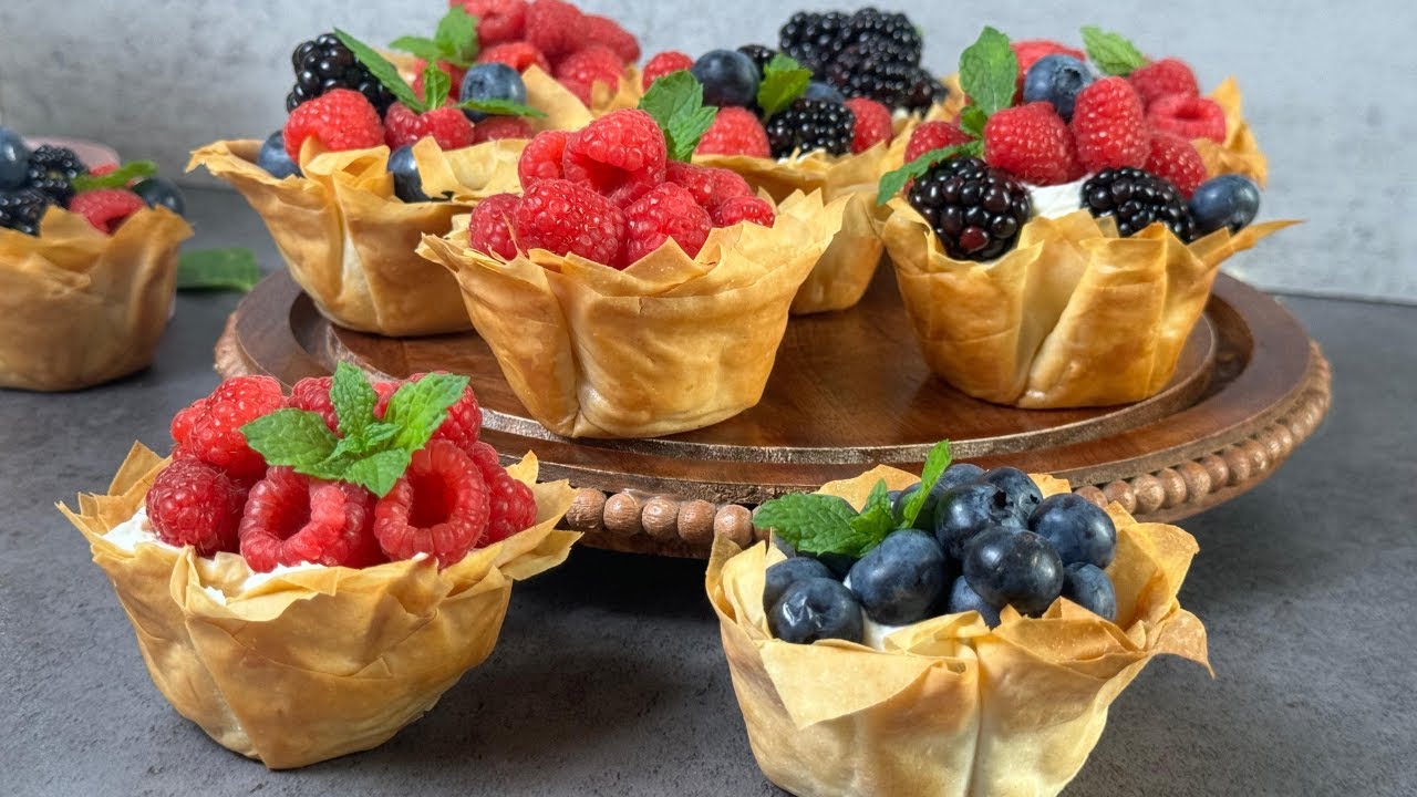Phyllo Dough Cream Cheese Cups