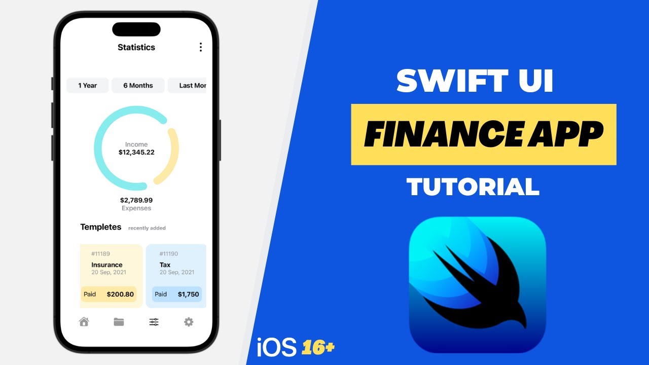 Finance App UI - IOS SwiftUI Tutorial for Beginners