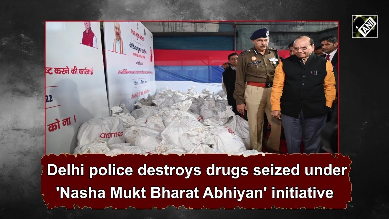 Delhi police destroys drugs seized under 'Nasha Mukt Bharat Abhiyan' initiative I Crime Update