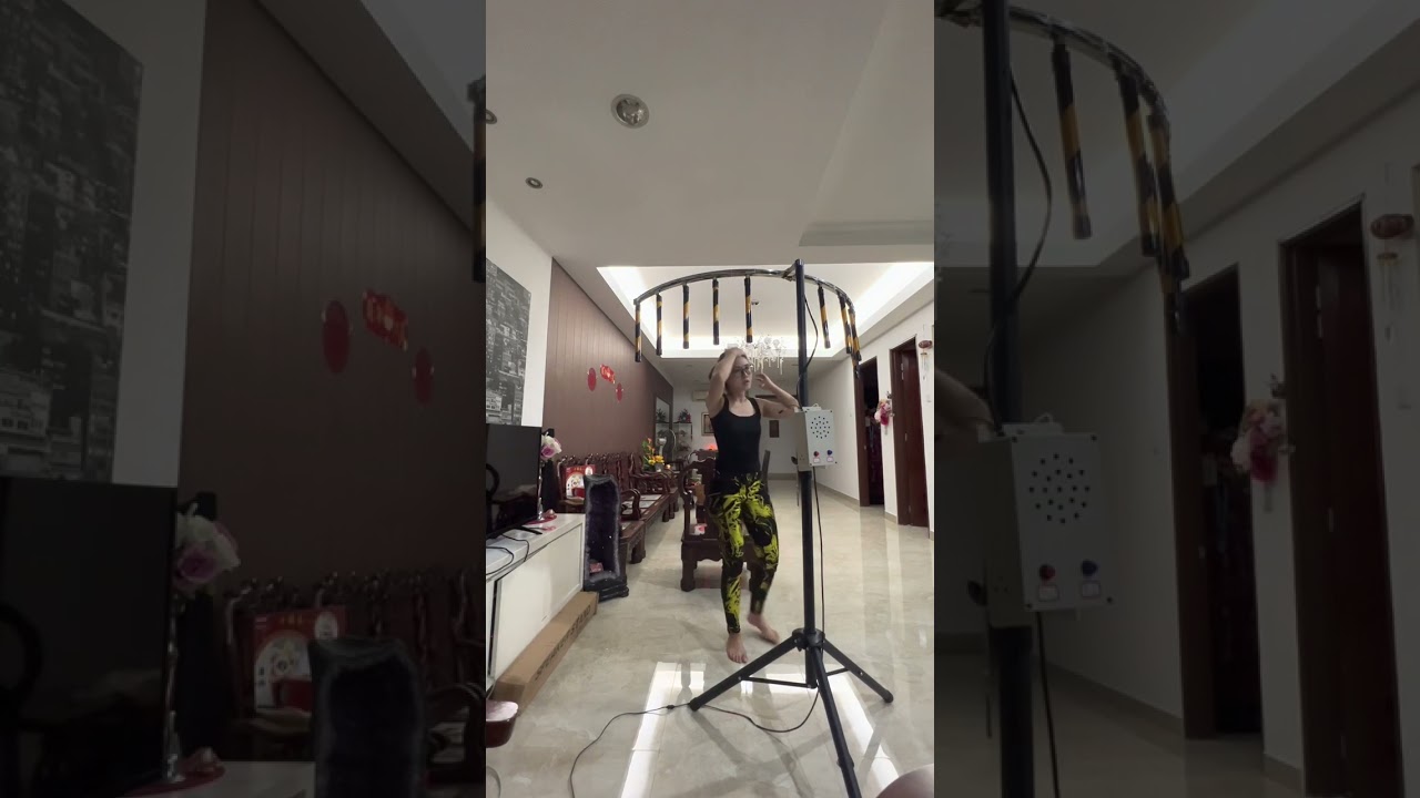 Playing with my catching stick game