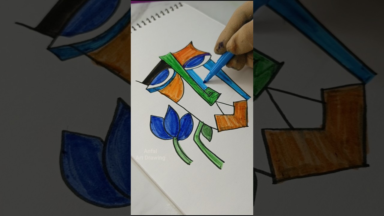Creating Cubism Art with Markers 