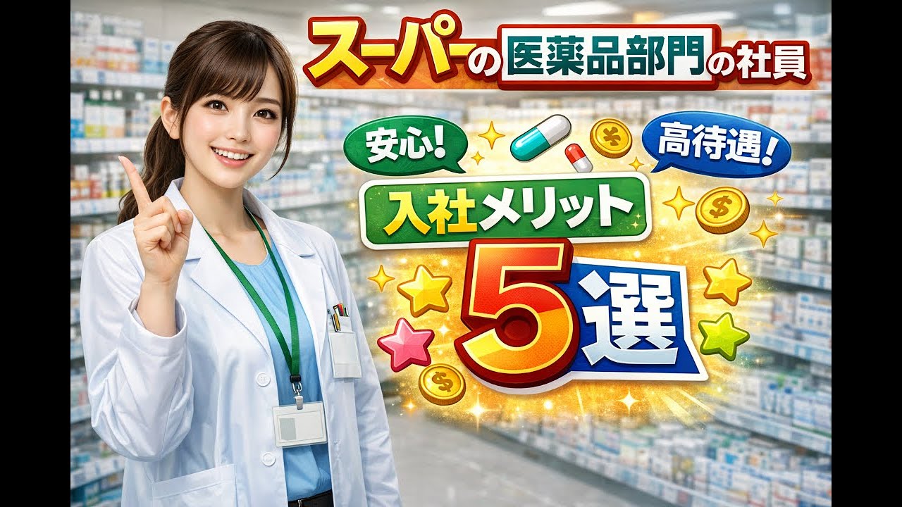 第16回　【意外な穴場】スーパーの医薬品コーナーの仕事　メリット5選