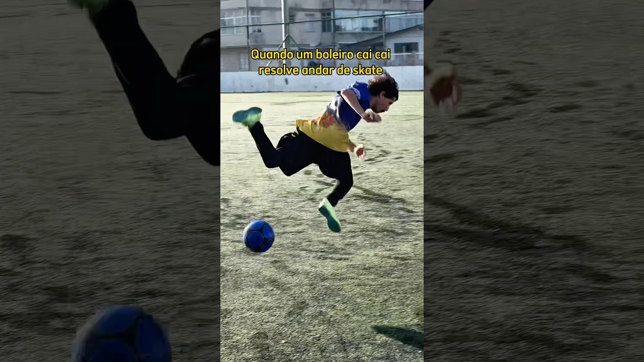 QUANDO UM BOLEIRO CAI CAI RESOLVE ANDAR DE SKATE #shorts