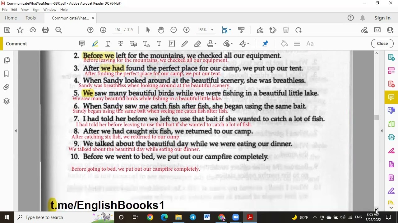 Reduction of Adverb Clauses of Time