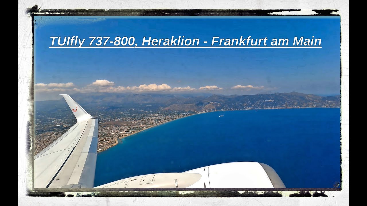 TUIfly 737-800 Takeoff vom Flughafen Heraklion, Kreta