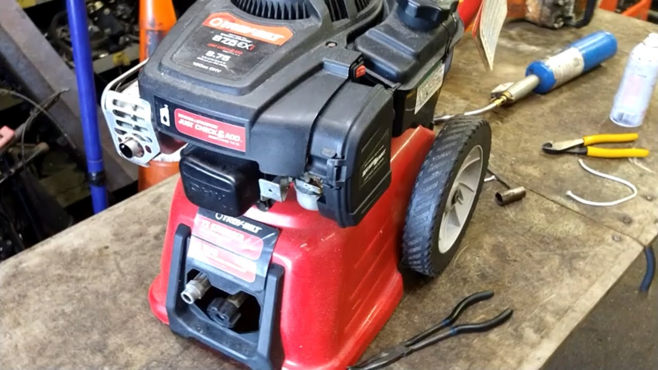 troy built pressure washer briggs and stratton 875ex 8.75 carburetor repair rebuild cleaning