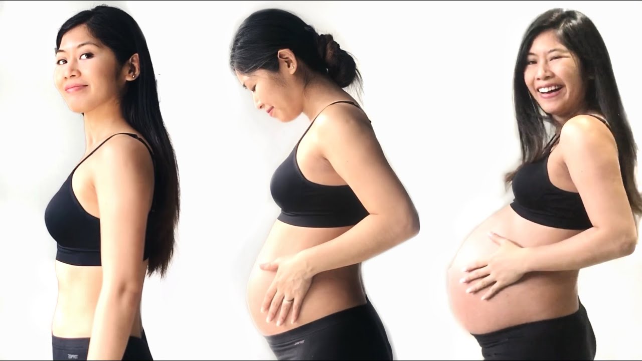 PREGNANCY TRANSFORMATION - Week by Week Bump Progress | Music: Future by Red Velvet (Start-up OST)