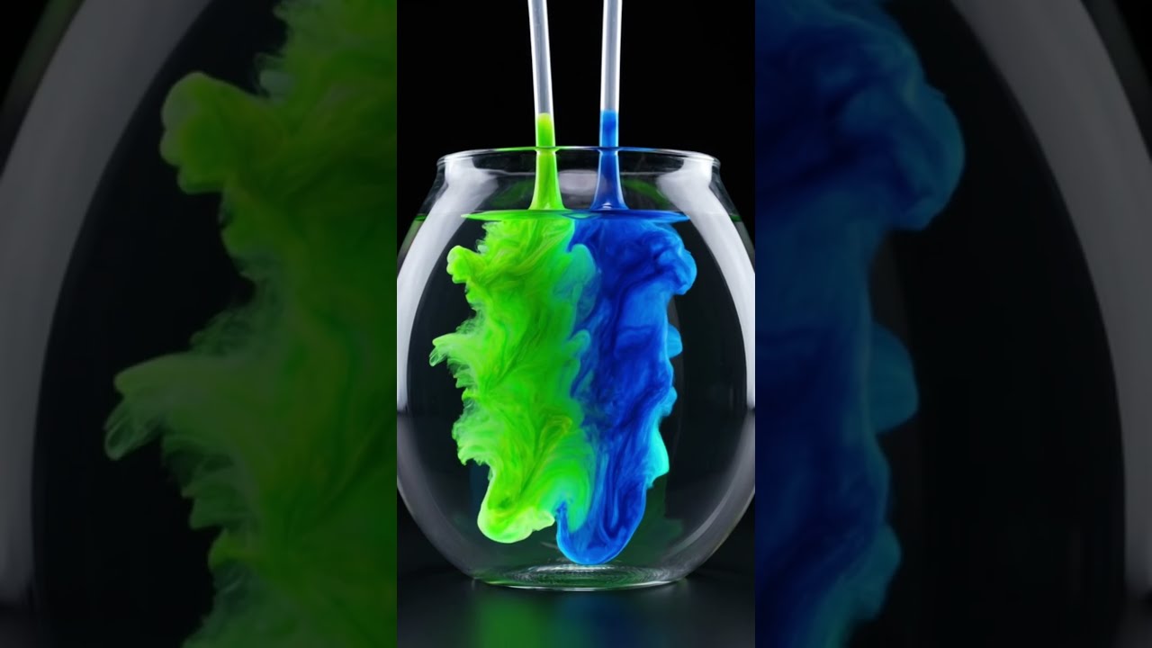 Satisfying Ink in Water Art 🎨 #Shorts #arttherapy #fluiddynamics #relaxingvisuals #colorcloud