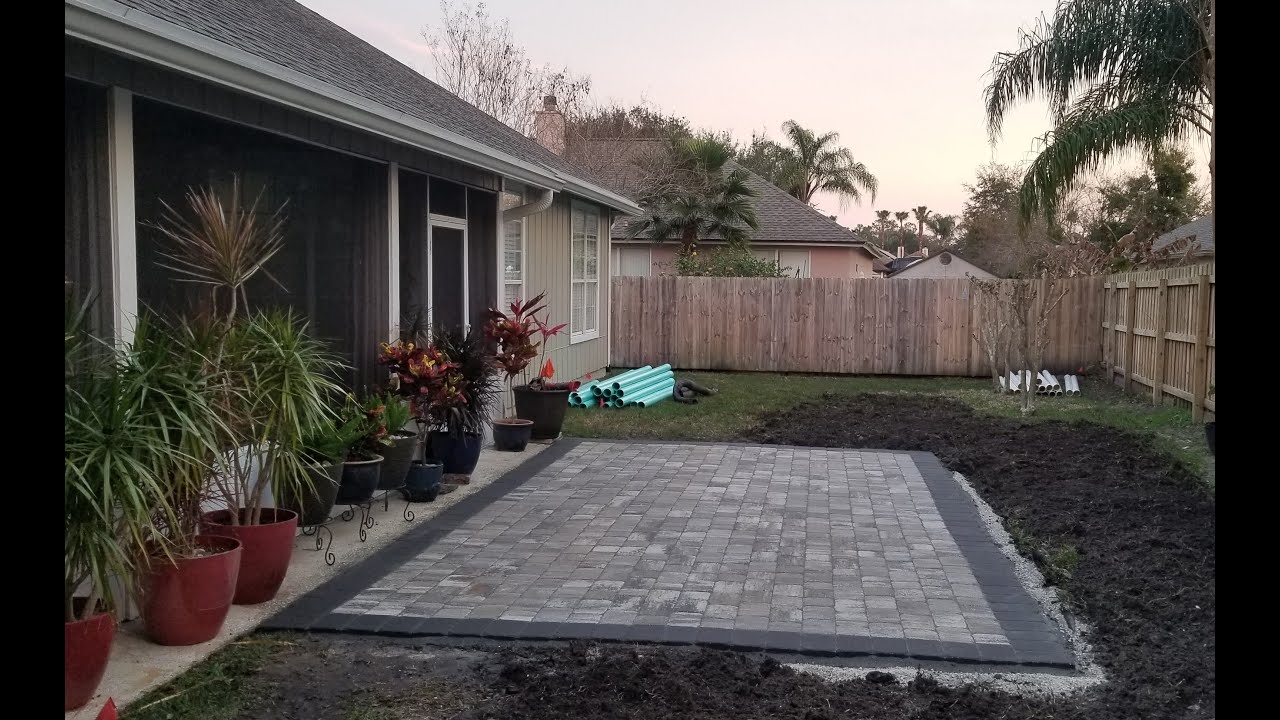 Paver patio install with gator base
