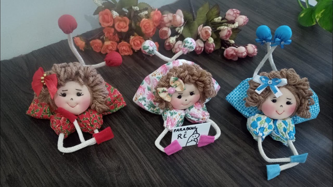 Boneca de Cordão e Fuxico