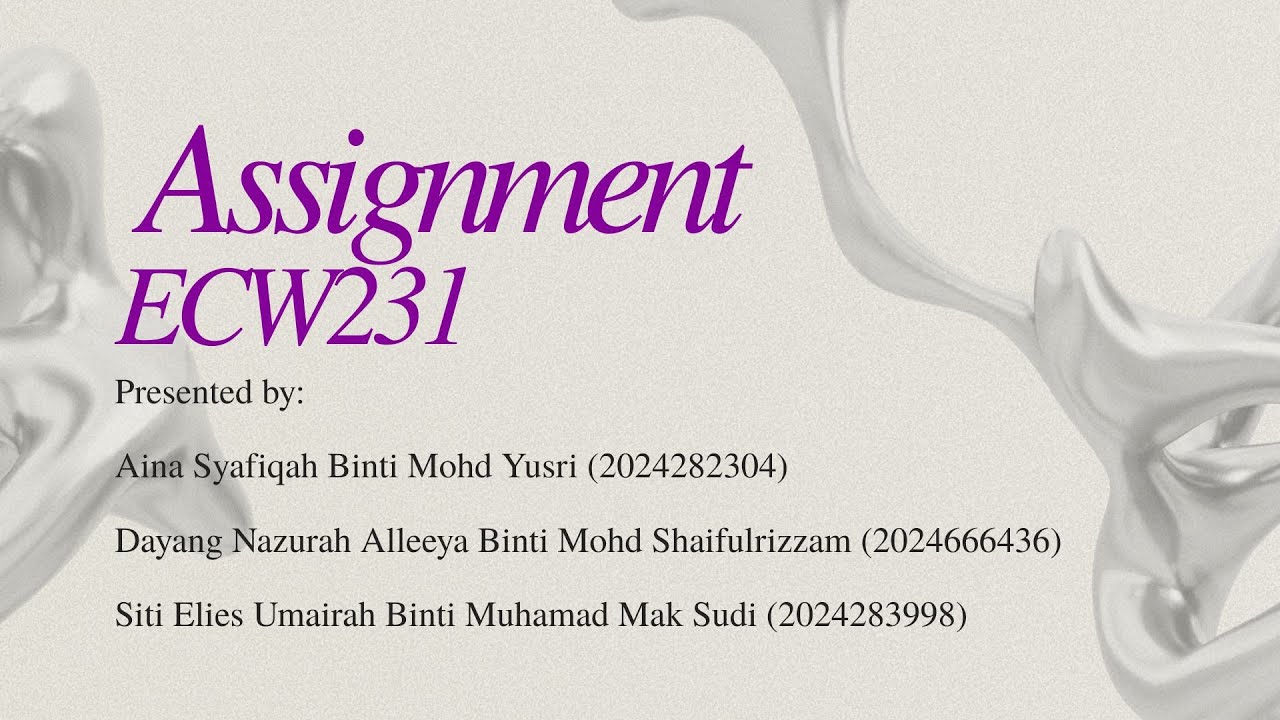 Assignment ECW231 | Experiment Testing