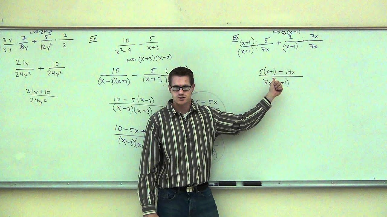 Intermediate Algebra Lecture 7.4: Adding and Subtracting Rational Expressions