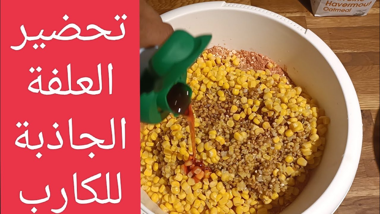 طريقة تحضير علفة صيد اسماك الكارب.العلفة السحرية خطوة بخطوة ،وشوف النتيجة