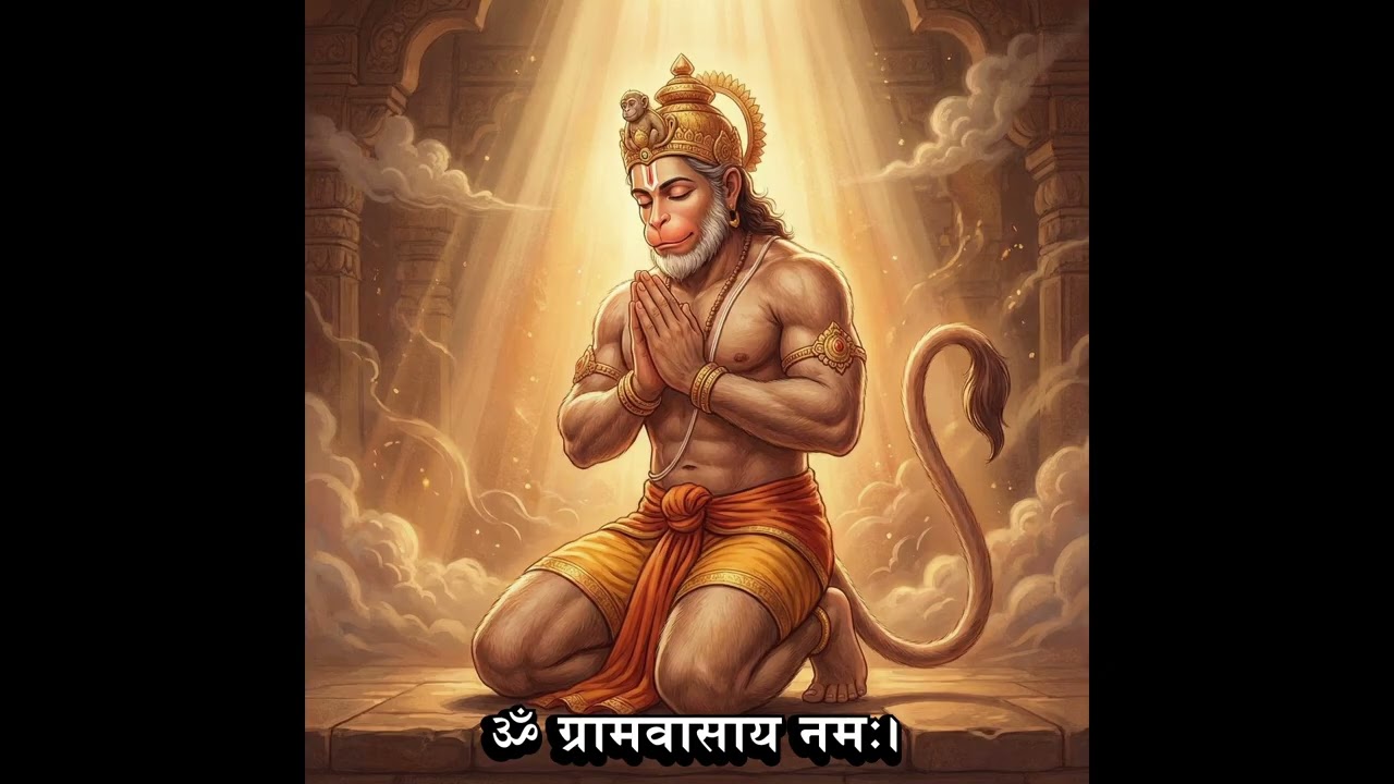 ॐ ग्रामवासाय नमः | 1 Hour Hanuman Mantra Chant | Protection & Divine Strength